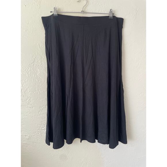 NWT ModCloth Excellence Attained Pull On Stretch Black Skirt XL Minimalist Work - Picture 5 of 7